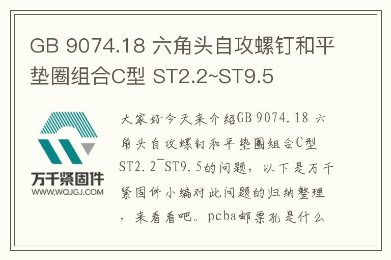 GB 9074.18 六角頭自攻螺釘和平墊圈組合C型 ST2.2~ST9.5