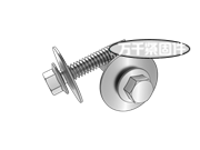 T牙米制六角頭割尾自攻螺釘和H寬型錐形彈性墊圈組合 ASME B18.13.1M