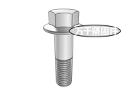 米制六角法蘭螺釘 ASME B18.2.3.4M