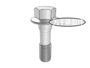 米制六角法蘭細桿螺釘 ASME B18.2.3.4M