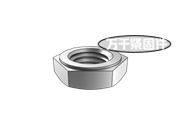 米制單倒角六角薄螺母-墊圈面 ASME B18.2.4.5M