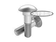 米制圓頭矮方頸螺栓 ASME B18.5.2.1M