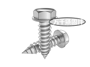 BT牙80°十字槽沉頭割尾自攻螺釘 ASME B18.6.4