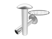 米制圓頭半空心鉚釘 ASME B18.7.1M