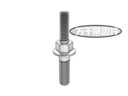 六角法蘭軸肩式雙頭螺柱 QC/T 854