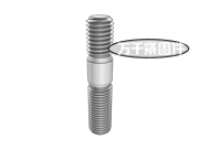 防蝕磷化雙頭螺柱 b1=1.25d QC 123