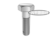 細牙六角頭螺桿帶孔螺栓 QC 173C
