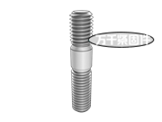 粗桿雙頭栓 b1=1d UNI 5909